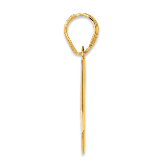 14k Polished Block Number 48 Pendant