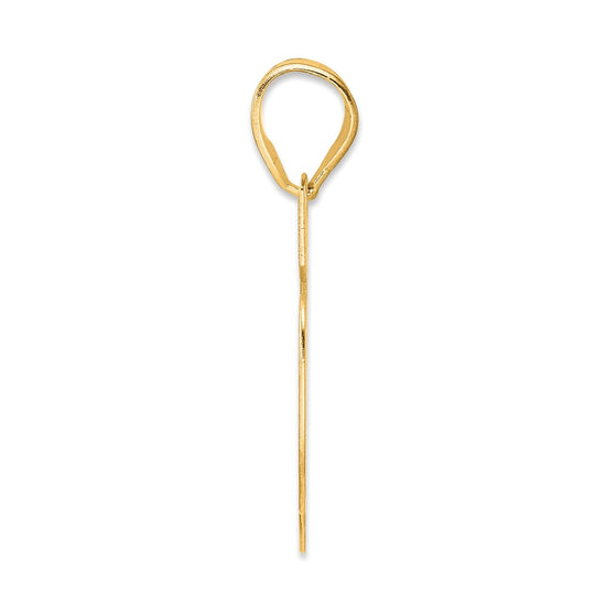 14k Polished Block Number 55 Pendant
