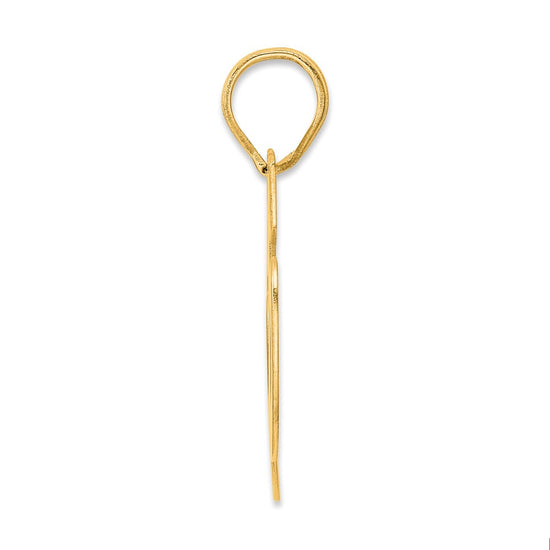 14k Polished Block Number 56 Pendant