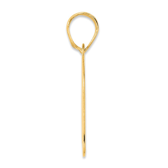 14k Polished Block Number 60 Pendant