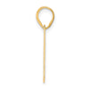 14k Polished Block Number 61 Pendant