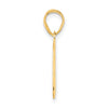 14k Polished Block Number 62 Pendant