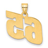 14k Polished Block Number 65 Pendant