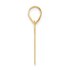 14k Polished Block Number 67 Pendant