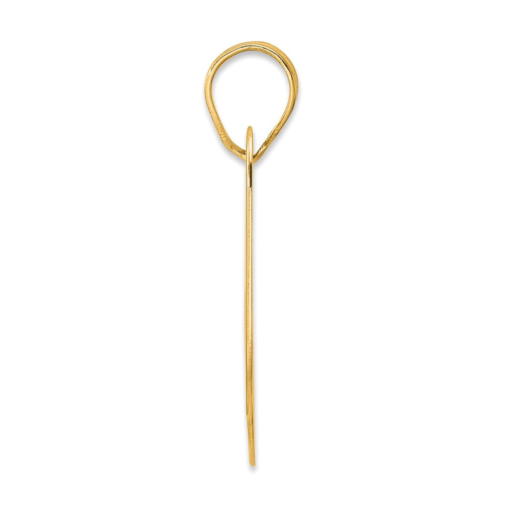 14k Polished Block Number 69 Pendant