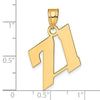 14k Polished Block Number 71 Pendant