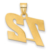 14k Polished Block Number 72 Pendant