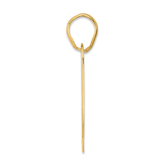 14k Polished Block Number 79 Pendant
