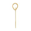 14k Polished Block Number 80 Pendant