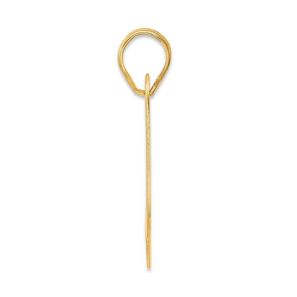 14k Polished Block Number 80 Pendant