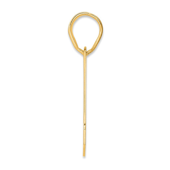 14k Polished Block Number 81 Pendant