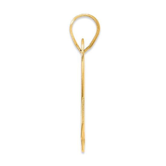 14k Polished Block Number 82 Pendant