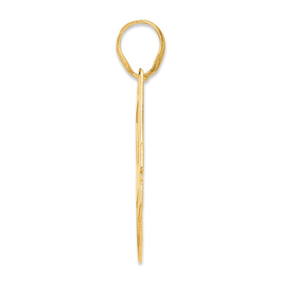 14k Polished Block Number 84 Pendant