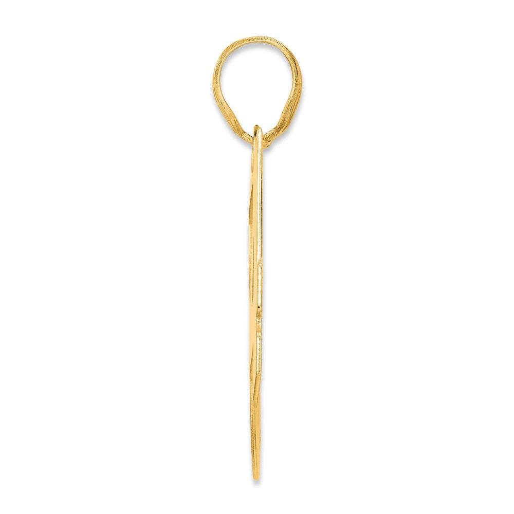 14k Polished Block Number 84 Pendant