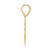 14k Polished Block Number 88 Pendant
