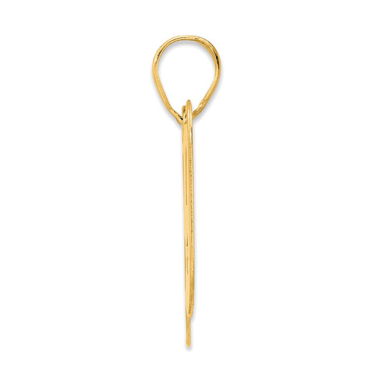 14k Polished Block Number 89 Pendant