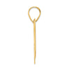 14k Polished Block Number 89 Pendant