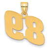 14k Polished Block Number 89 Pendant