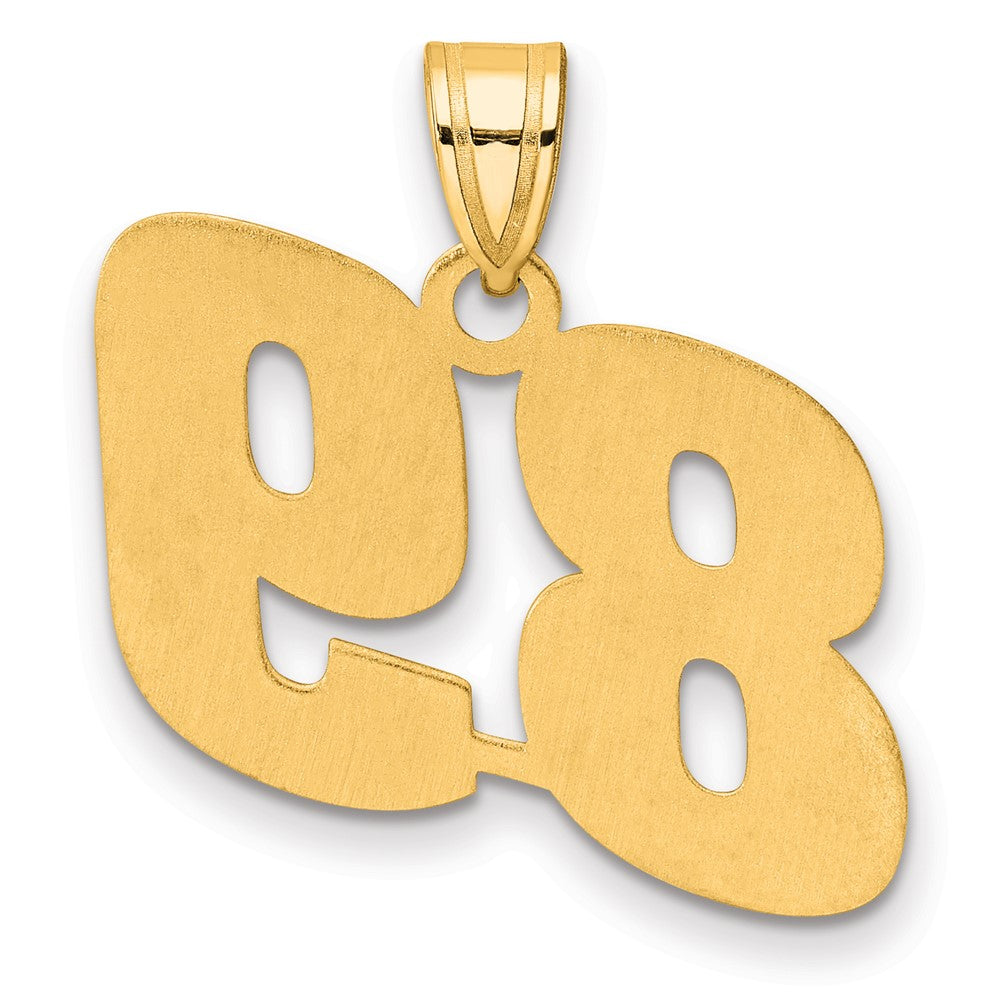 14k Polished Block Number 89 Pendant