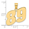 14k Polished Block Number 89 Pendant