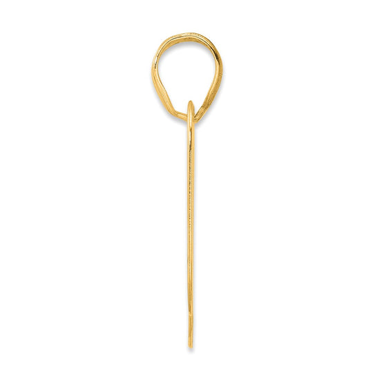 14k Polished Block Number 90 Pendant