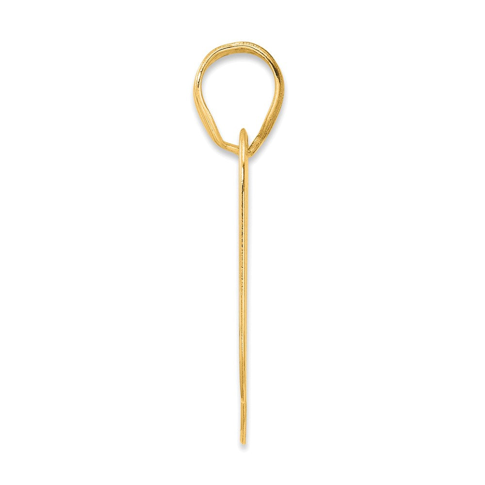 14k Polished Block Number 90 Pendant