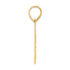 14k Polished Block Number 91 Pendant