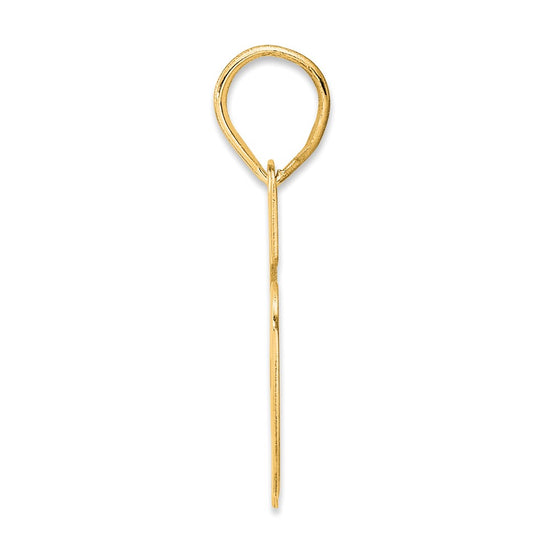 14k Polished Block Number 95 Pendant