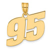 14k Polished Block Number 95 Pendant