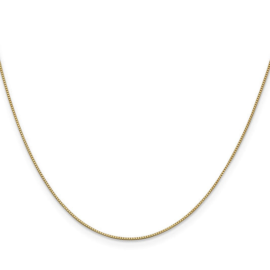 14K 28 inch .7mm Box with Lobster Clasp Chain