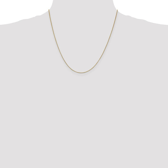 14K 20 inch .7mm Box with Lobster Clasp Chain
