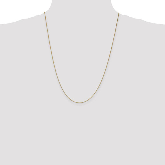 14K 24 inch .7mm Box with Lobster Clasp Chain