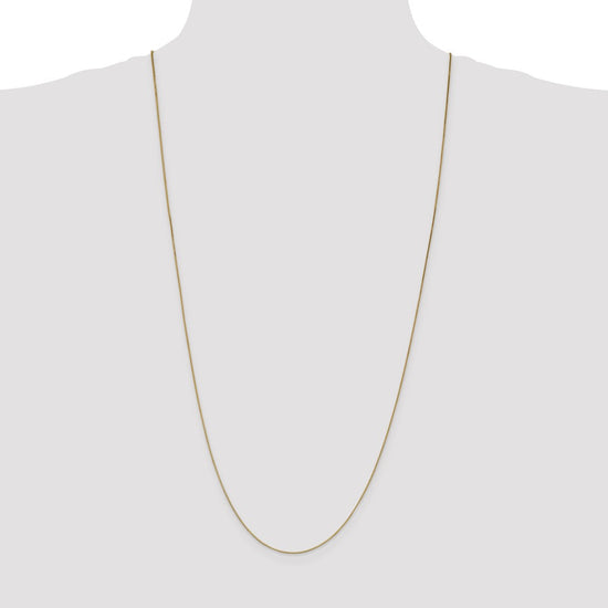 14K 30 inch .7mm Box with Lobster Clasp Chain