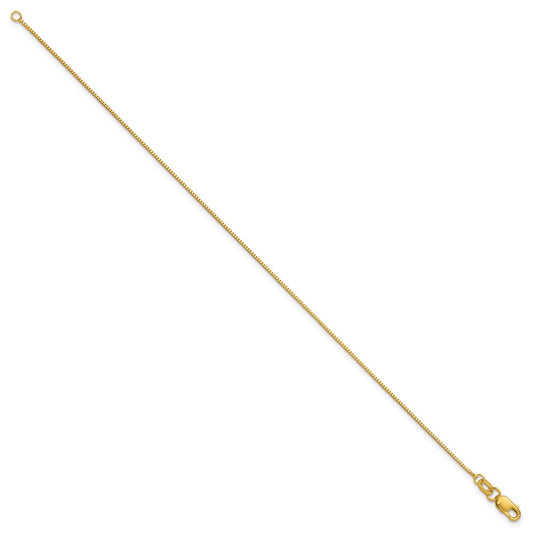 14K 7 inch .7mm Box with Lobster Clasp Bracelet