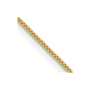 14K 28 inch .7mm Box with Lobster Clasp Chain
