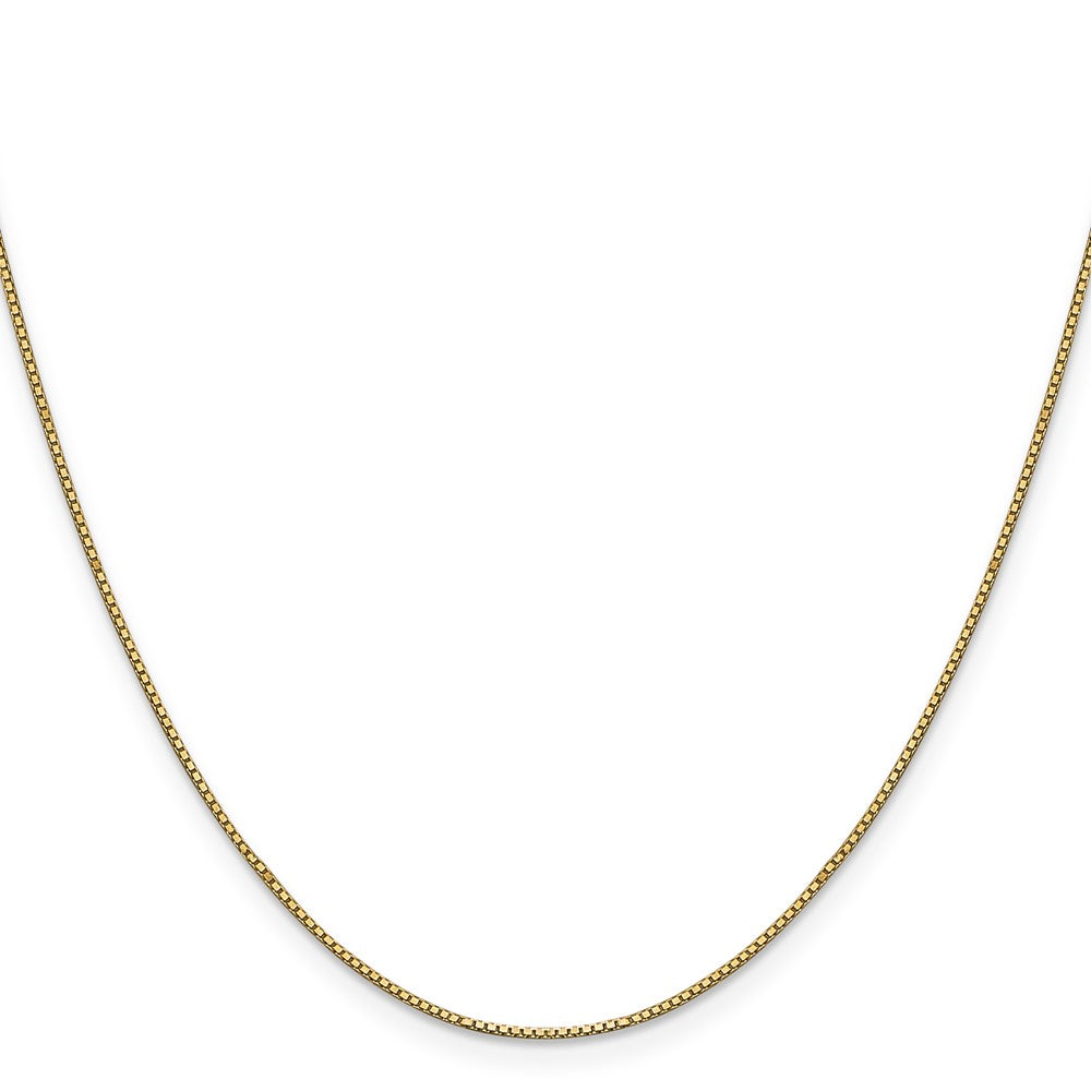 14K 14 inch .9mm Box with Lobster Clasp Chain