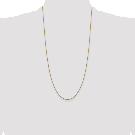 14K 28 inch .9mm Box with Lobster Clasp Chain
