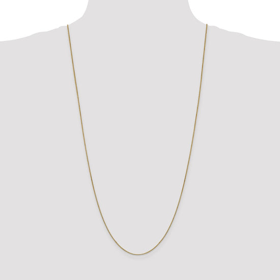 14K 30 inch .9mm Box with Lobster Clasp Chain