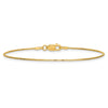 14K 8 inch .9mm Box with Lobster Clasp Bracelet