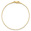 14K 8 inch .9mm Box with Lobster Clasp Bracelet