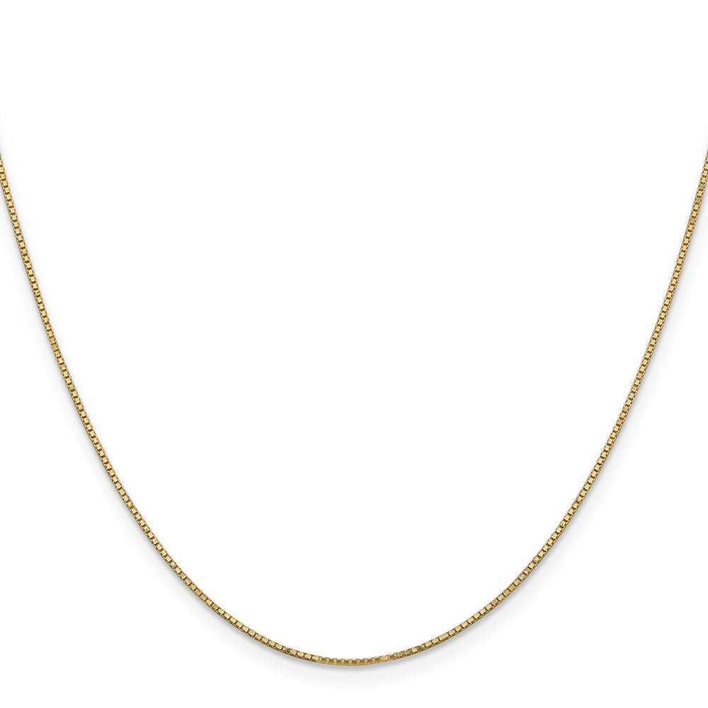 14K 26 inch .9mm Box with Spring Ring Clasp Chain