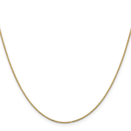 14K 20 inch .9mm Box with Spring Ring Clasp Chain