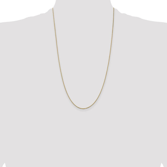 14K 26 inch .9mm Box with Spring Ring Clasp Chain