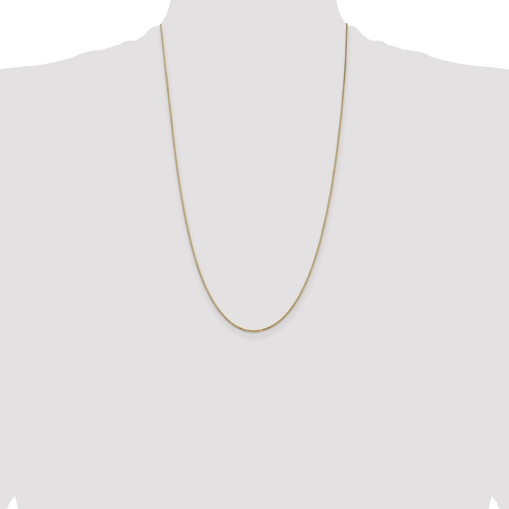 14K 26 inch .9mm Box with Spring Ring Clasp Chain