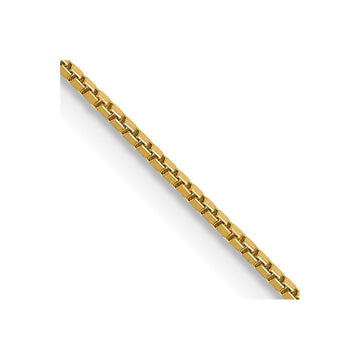 14K 26 inch .9mm Box with Spring Ring Clasp Chain
