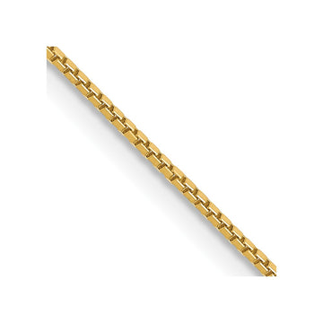 14K 28 inch .9mm Box with Lobster Clasp Chain