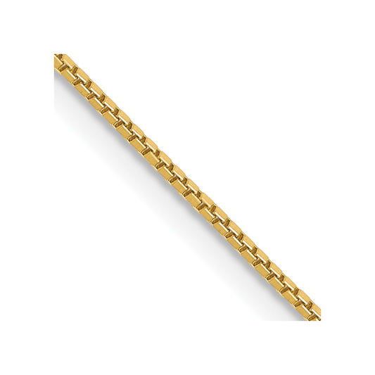 14K 26 inch .9mm Box with Lobster Clasp Chain