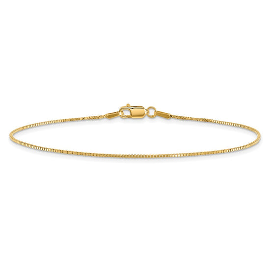 14K 8 inch .95mm Box with Lobster Clasp Bracelet