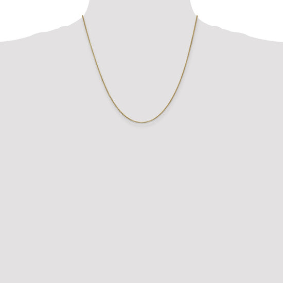 14K 20 inch 1mm Box with Lobster Clasp Chain