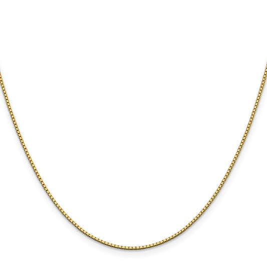 14K 30 inch 1.05mm Box with Lobster Clasp Chain